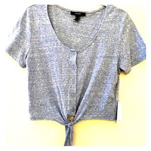 NWT Forever 21 Medium Blue Croptop